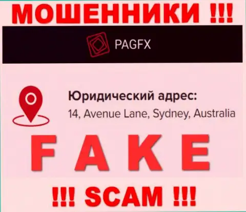 Юридический адрес компании PagFX на ее онлайн-сервисе ложный - это ЯВНО МОШЕННИКИ !!!