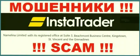 Будьте крайне осторожны - контора InstaTrader скрывается в офшорной зоне по адресу - Suite 3, ​Beachmont Business Centre, Kingstown, St. Vincent and the Grenadines и грабит лохов