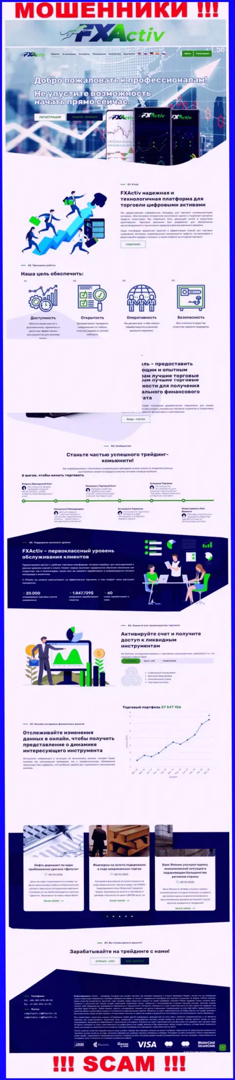 FXActiv Io - это портал мошенников и разводил ФИкс Актив
