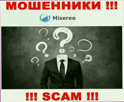 Информации о лицах, руководящих Mixereo Com в сети разыскать не представляется возможным