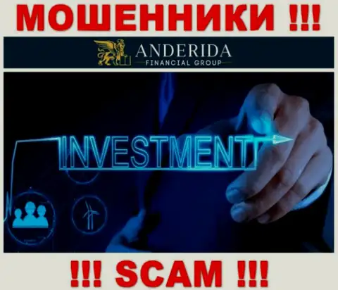Anderida Financial Group обманывают, оказывая противоправные услуги в сфере Инвестиции