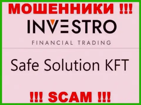 Шарашка Investro Fm находится под крышей организации Safe Solution KFT