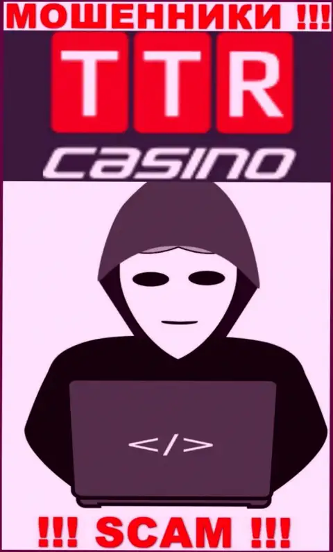 Перейдя на веб-сервис мошенников TTR Casino мы обнаружили полное отсутствие сведений о их непосредственном руководстве