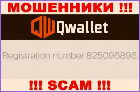 Компания Q Wallet предоставила свой регистрационный номер на своем официальном сайте - 825096896