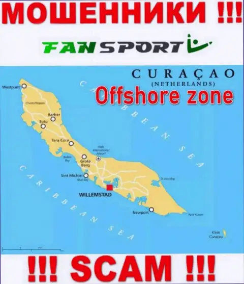 Оффшорное расположение Фан-Спорт Ком - на территории Curacao