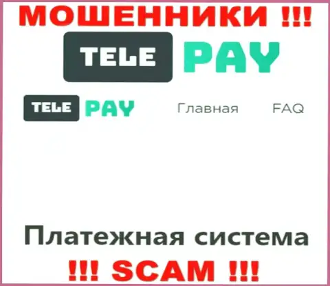 Основная работа ТелеПай - это Платежная система, будьте крайне бдительны, промышляют преступно