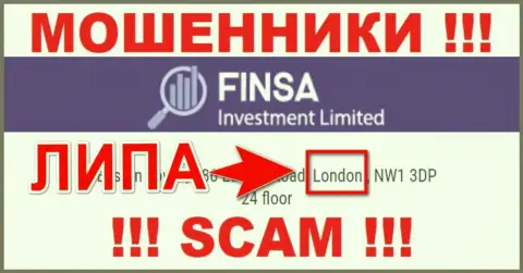 Finsa это МОШЕННИКИ, лишающие средств доверчивых клиентов, офшорная юрисдикция у компании ложная