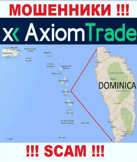 На своем сайте Axiom Trade написали, что зарегистрированы они на территории - Commonwealth of Dominica
