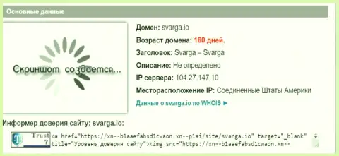 Возраст доменного имени Forex ДЦ Сварга, согласно справочной инфы, которая получена на портале doverievseti rf