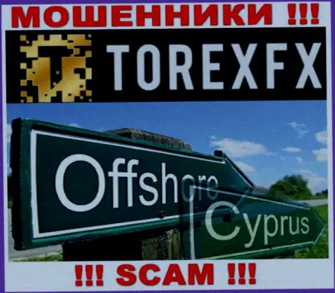 Официальное место регистрации Torex FX на территории - Cyprus